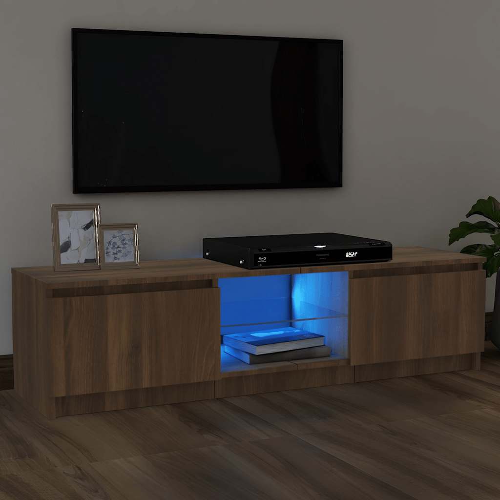 Tv Cabinet With Led Lights 120X30X35.5 Cm