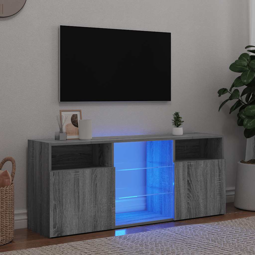 Tv Cabinet With Led Lights 120X30X50 Cm