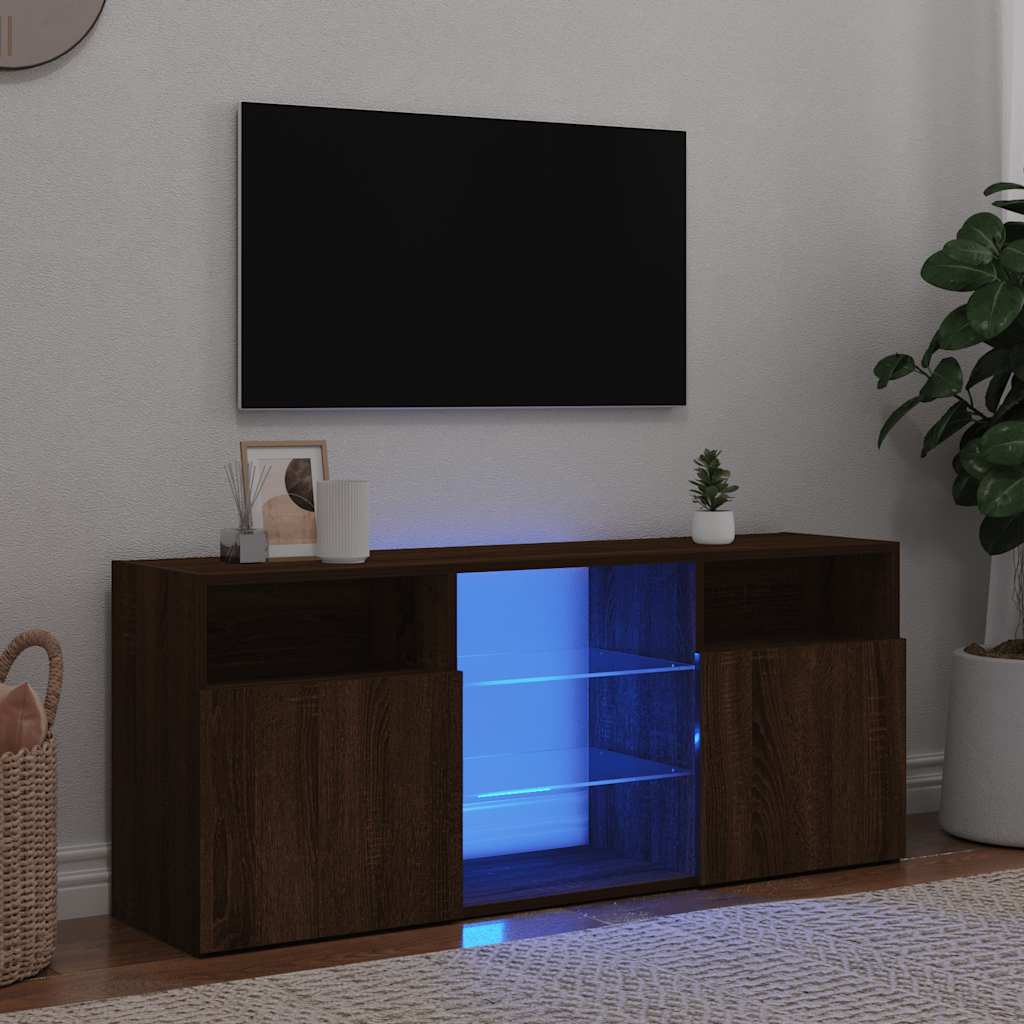 Tv Cabinet With Led Lights 120X30X50 Cm