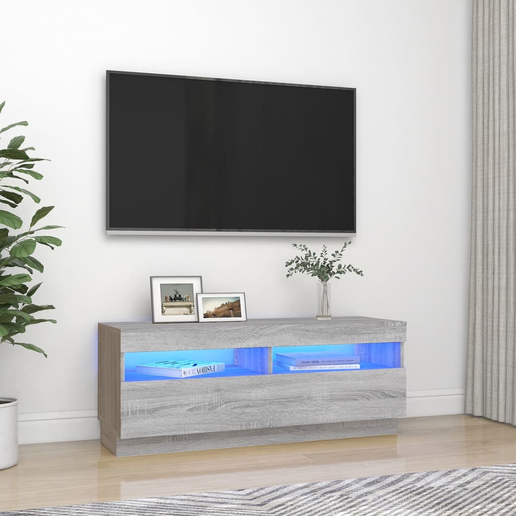 Tv Cabinet With Led Lights 80X35X40 Cm