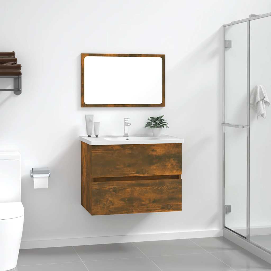 2 Piece Bathroom Furniture Set Engineered Wood