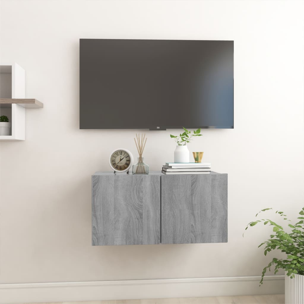 2 Piece Hanging Tv Cabinet Set 60X30X30 Cm