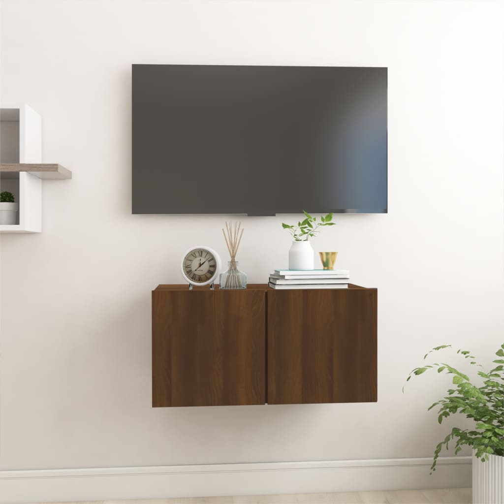 2 Piece Hanging Tv Cabinet Set 60X30X30 Cm