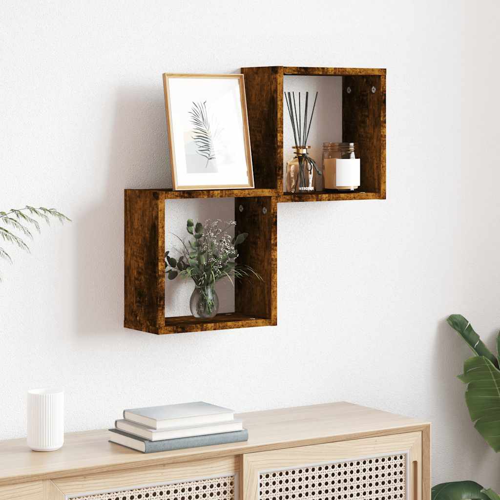 Wall Cube Shelves 2 Pcs 30X15X30 Cm