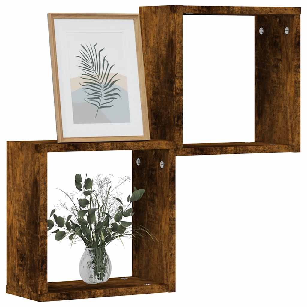 Wall Cube Shelves 2 Pcs 30X15X30 Cm