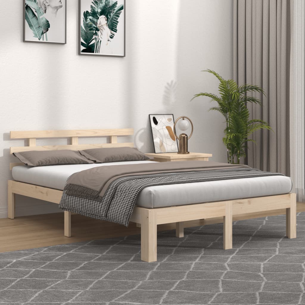 Bed Frame Without Mattress Solid Wood