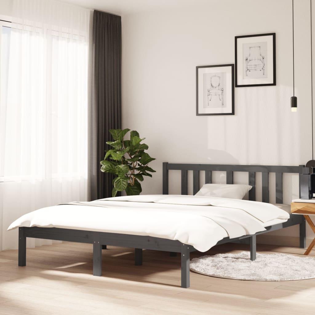 Bed Frame Without Mattress Solid Wood Double