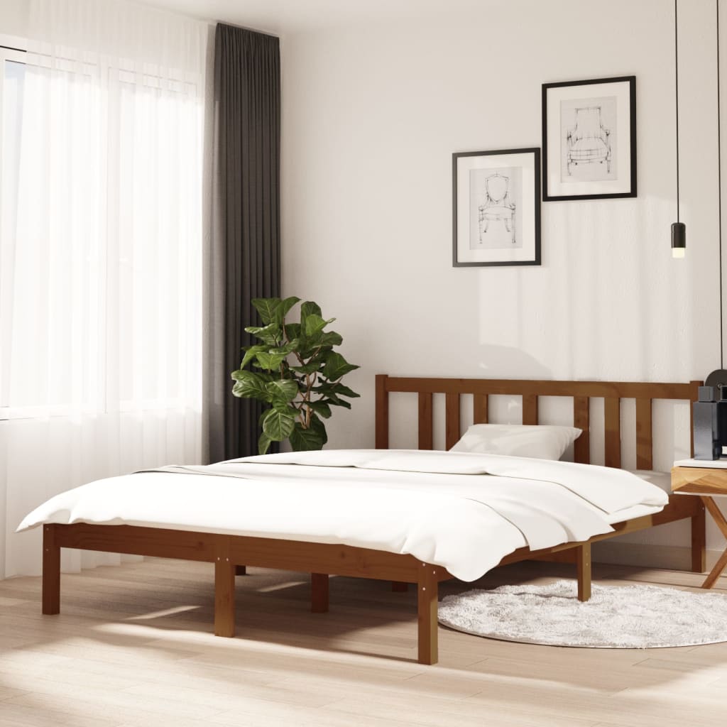 Bed Frame Without Mattress Solid Wood Double