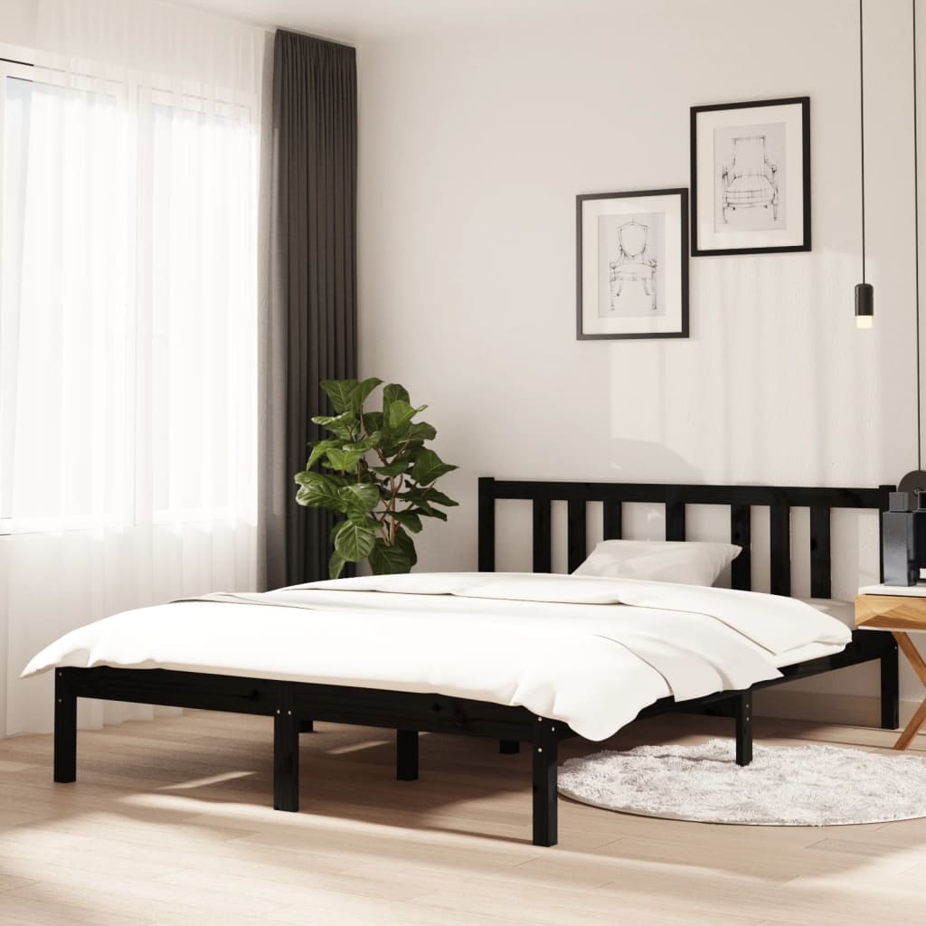 Bed Frame Without Mattress Solid Wood Double