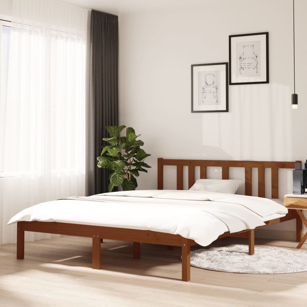 Bed Frame Without Mattress Solid Wood Double