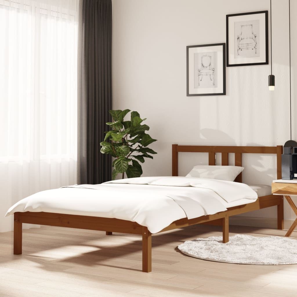 Bed Frame Without Mattress Solid Wood Double