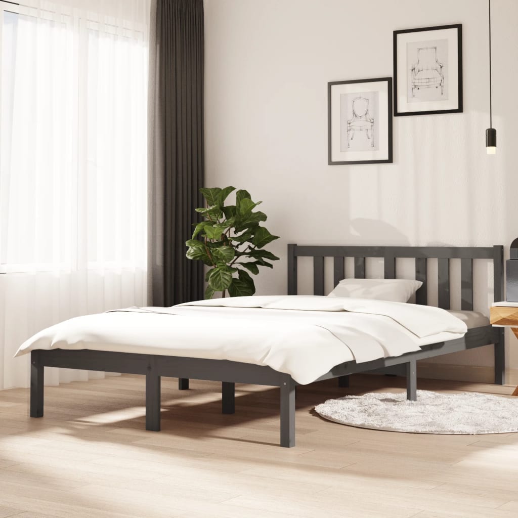 Bed Frame Without Mattress Solid Wood Double