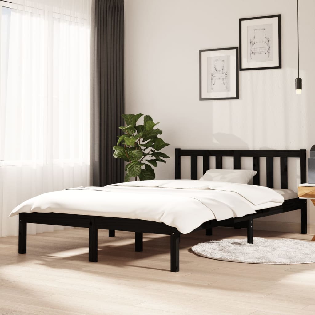 Bed Frame Without Mattress Solid Wood Double