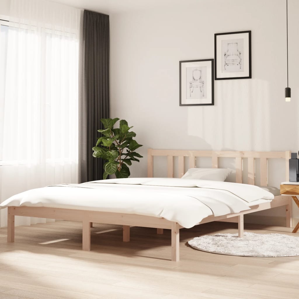 Bed Frame Without Mattress Solid Wood Double