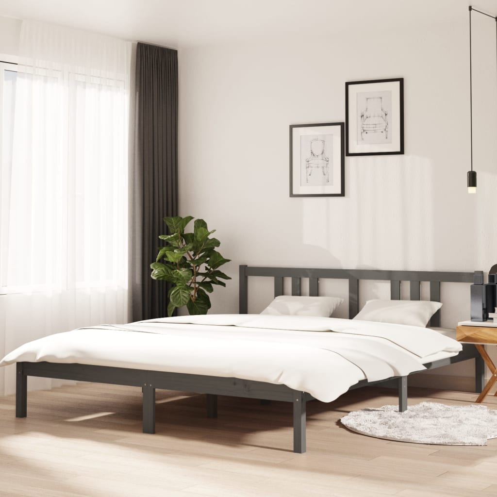 Bed Frame Without Mattress Solid Wood Double