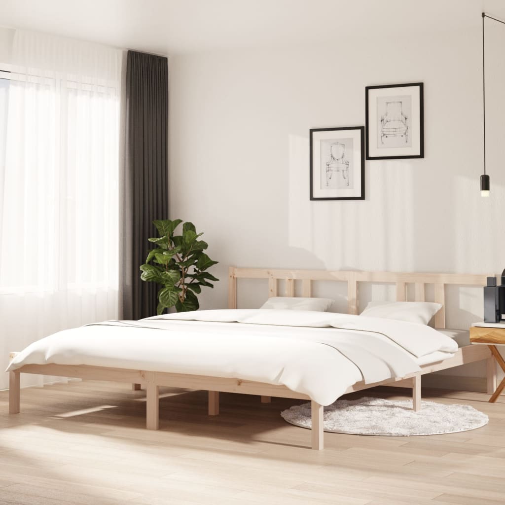 Bed Frame Without Mattress Solid Wood Double