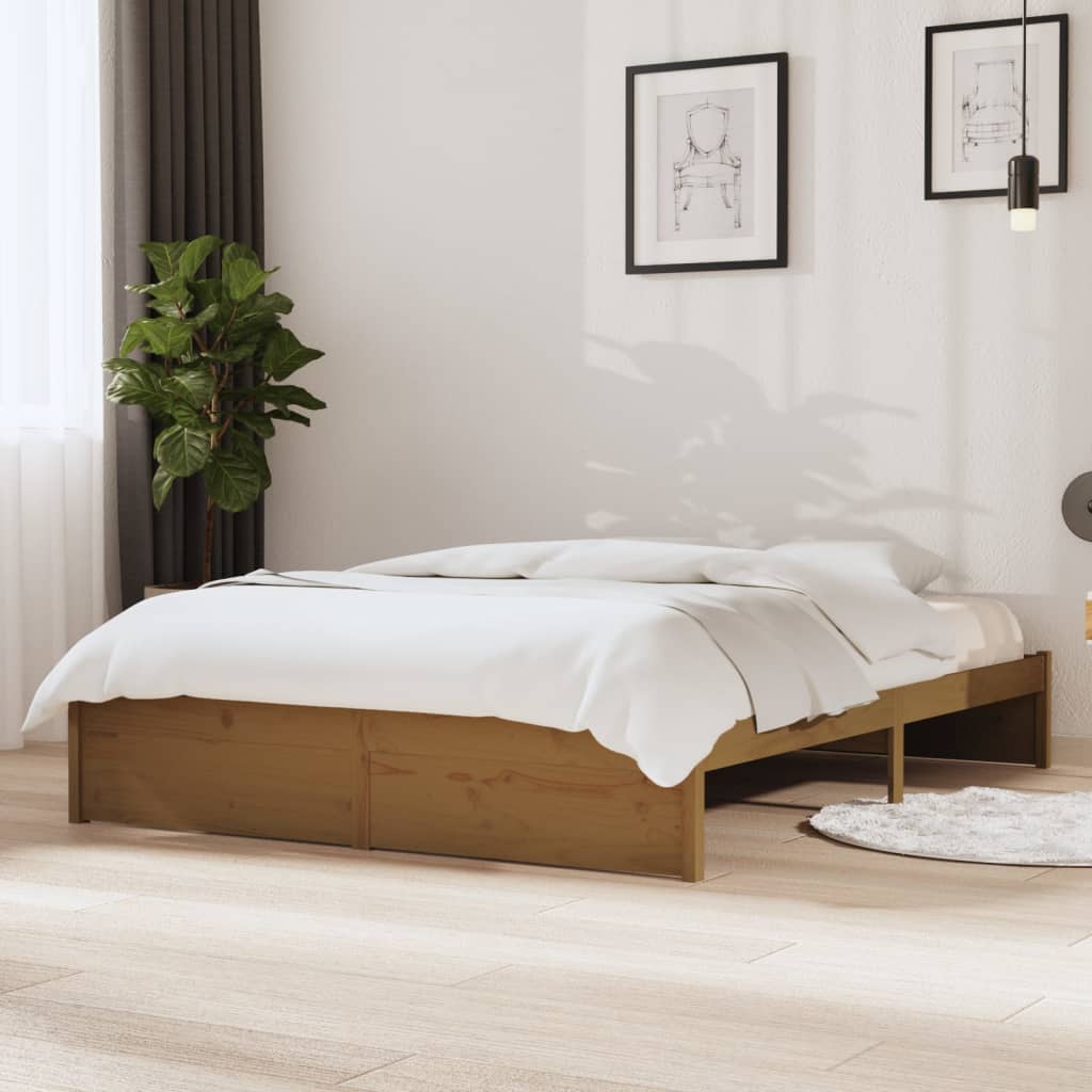 Bed Frame Without Mattress Solid Wood King Size King Size
