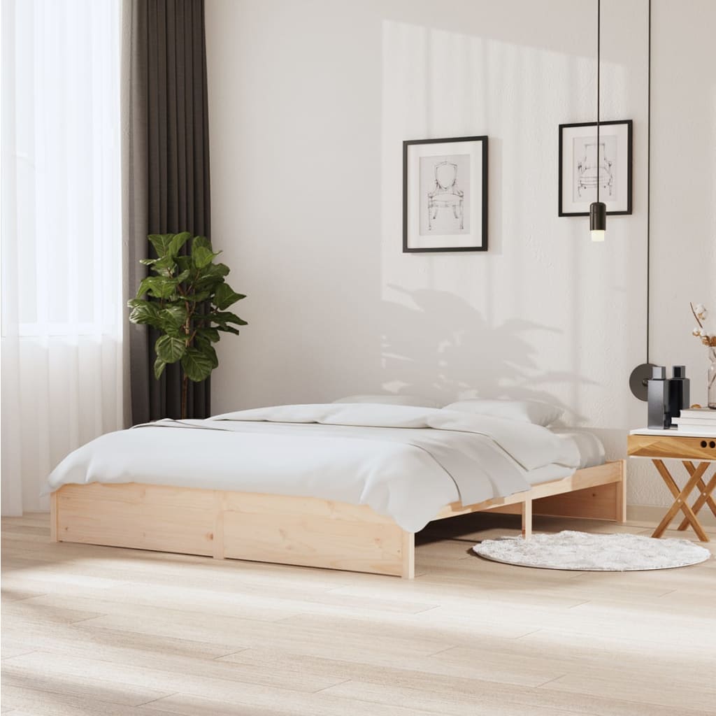 Bed Frame Without Mattress Solid Wood King Size King Size