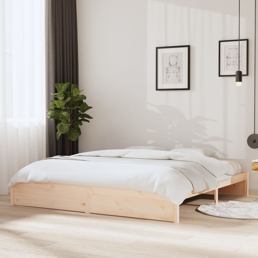 Bed Frame Without Mattress Solid Wood King Size King Size