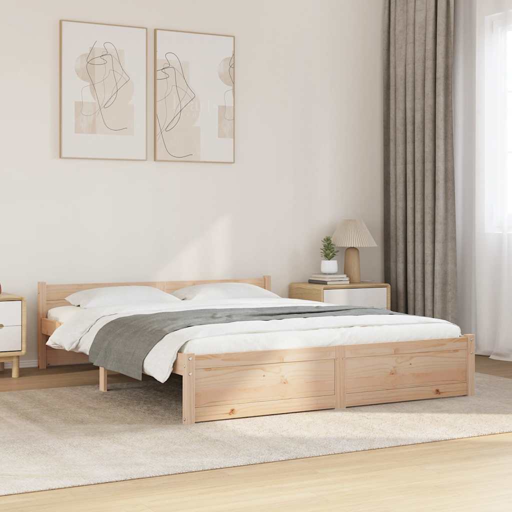 Bed Frame Without Mattress Solid Wood