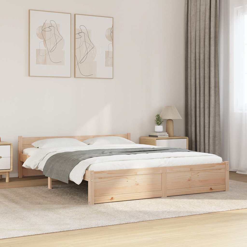 Bed Frame Without Mattress Solid Wood
