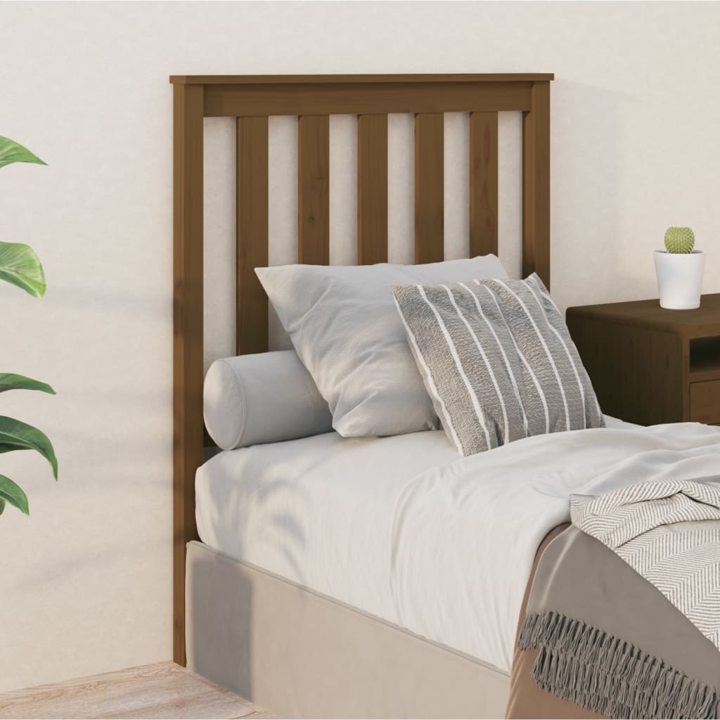Bed Headboard 106X6X101 Cm Solid Wood Pine