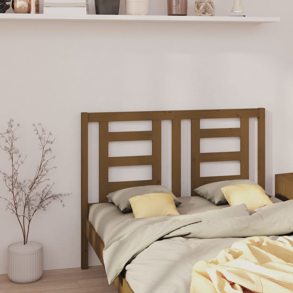 Bed Headboard 141X4X100 Cm Solid Wood Pine