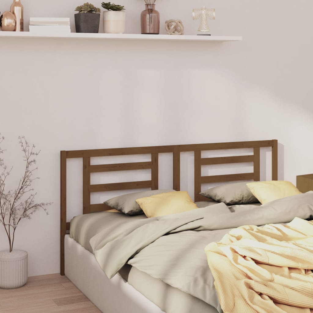 Bed Headboard 141X4X100 Cm Solid Wood Pine