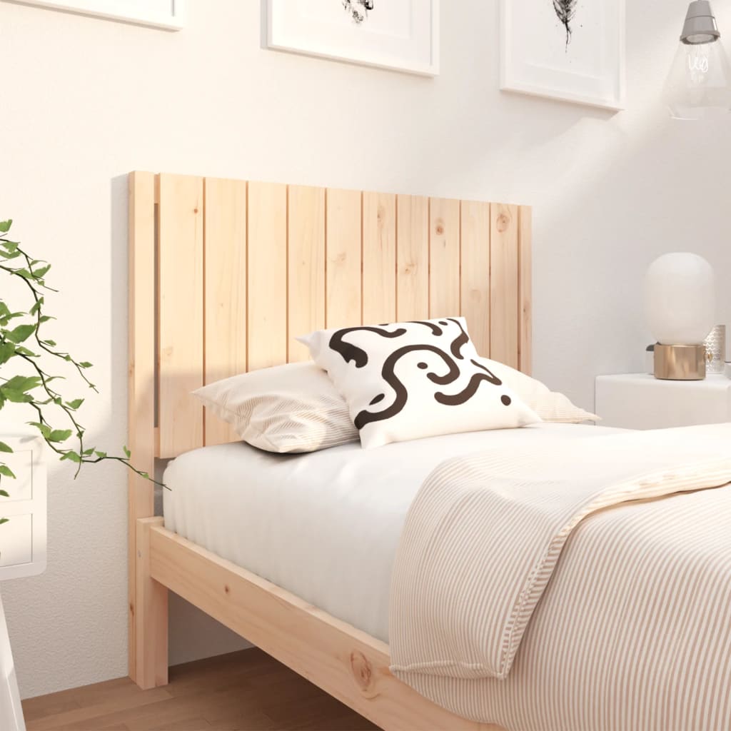 Bed Headboard 80.5X4X100 Cm Solid Wood Pine