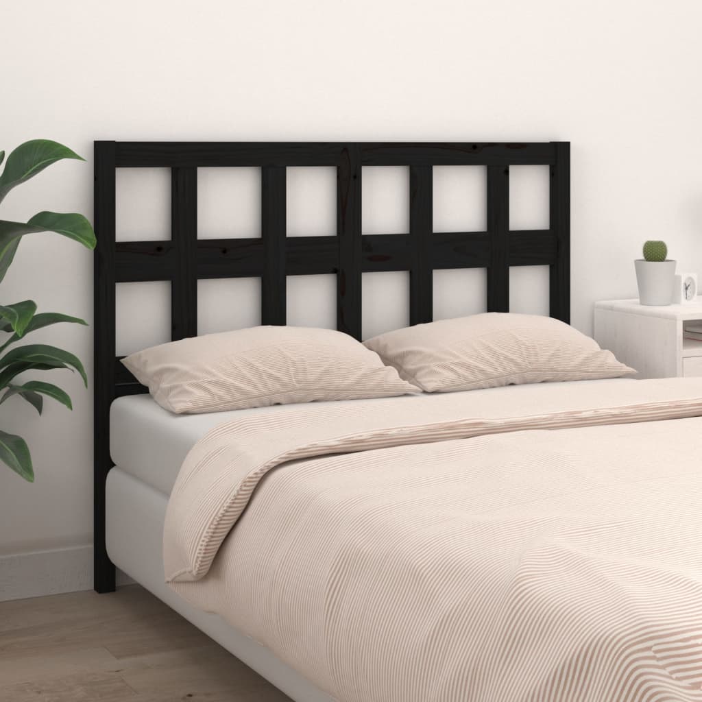 Bed Headboard 140.5X4X100 Cm Solid Wood Pine