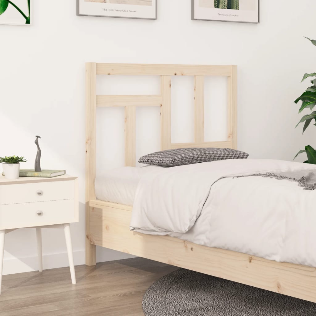Bed Headboard 145.5X4X100 Cm Solid Wood Pine
