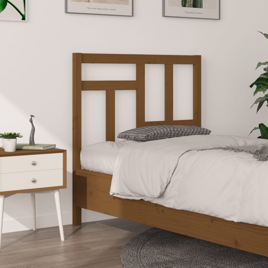 Bed Headboard 145.5X4X100 Cm Solid Wood Pine