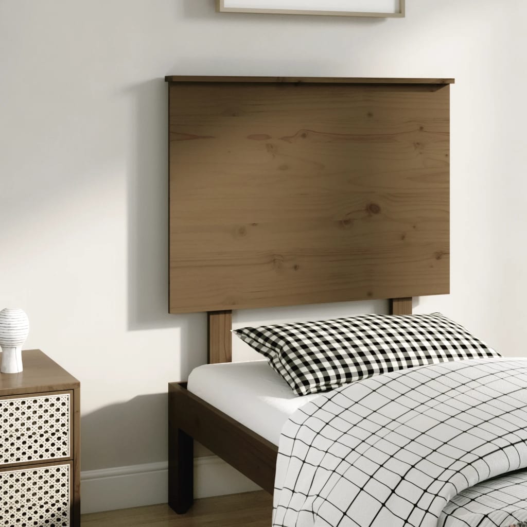Bed Headboard 79X6X82.5 Cm Solid Wood Pine