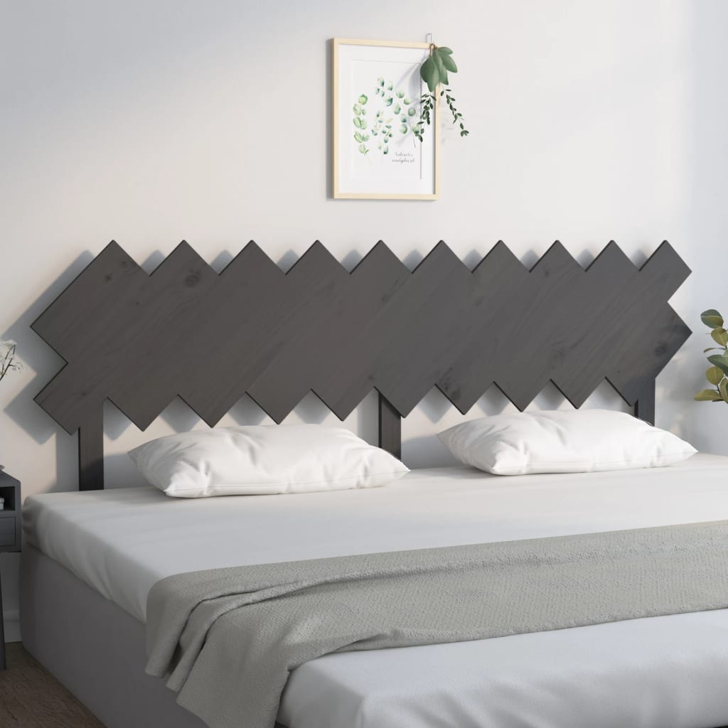 Bed Headboard 196X3X80.5 Cm Solid Wood Pine