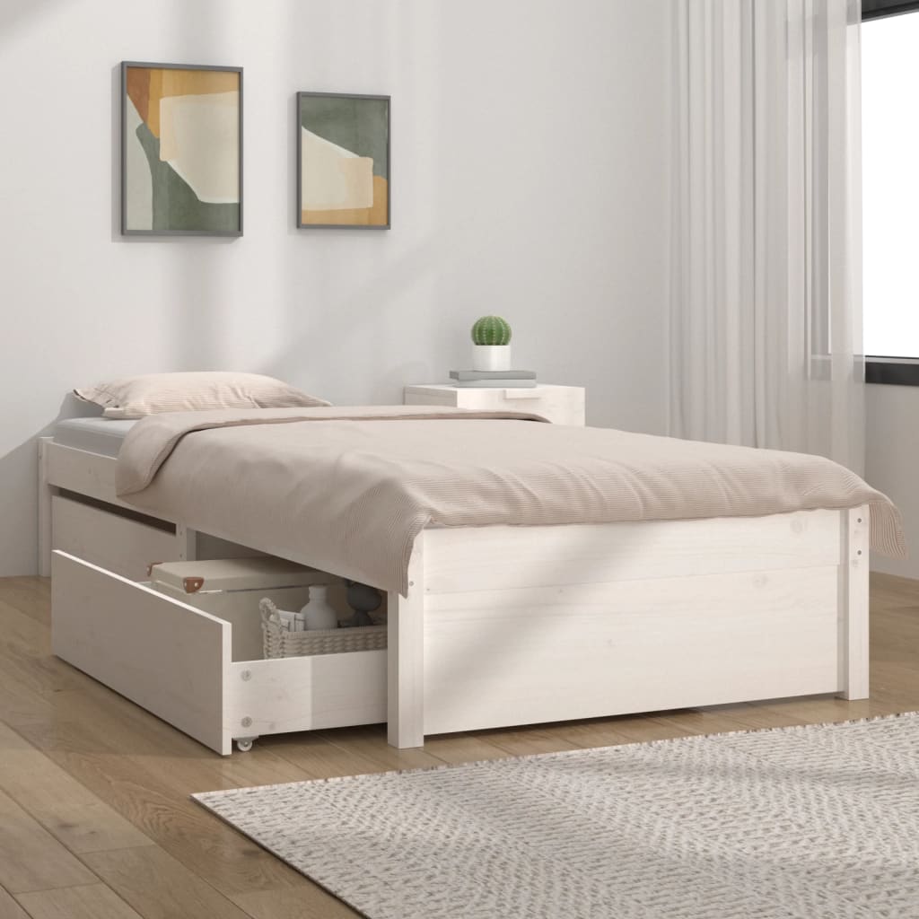 Bed Frame Without Mattress With Drawers Small Single