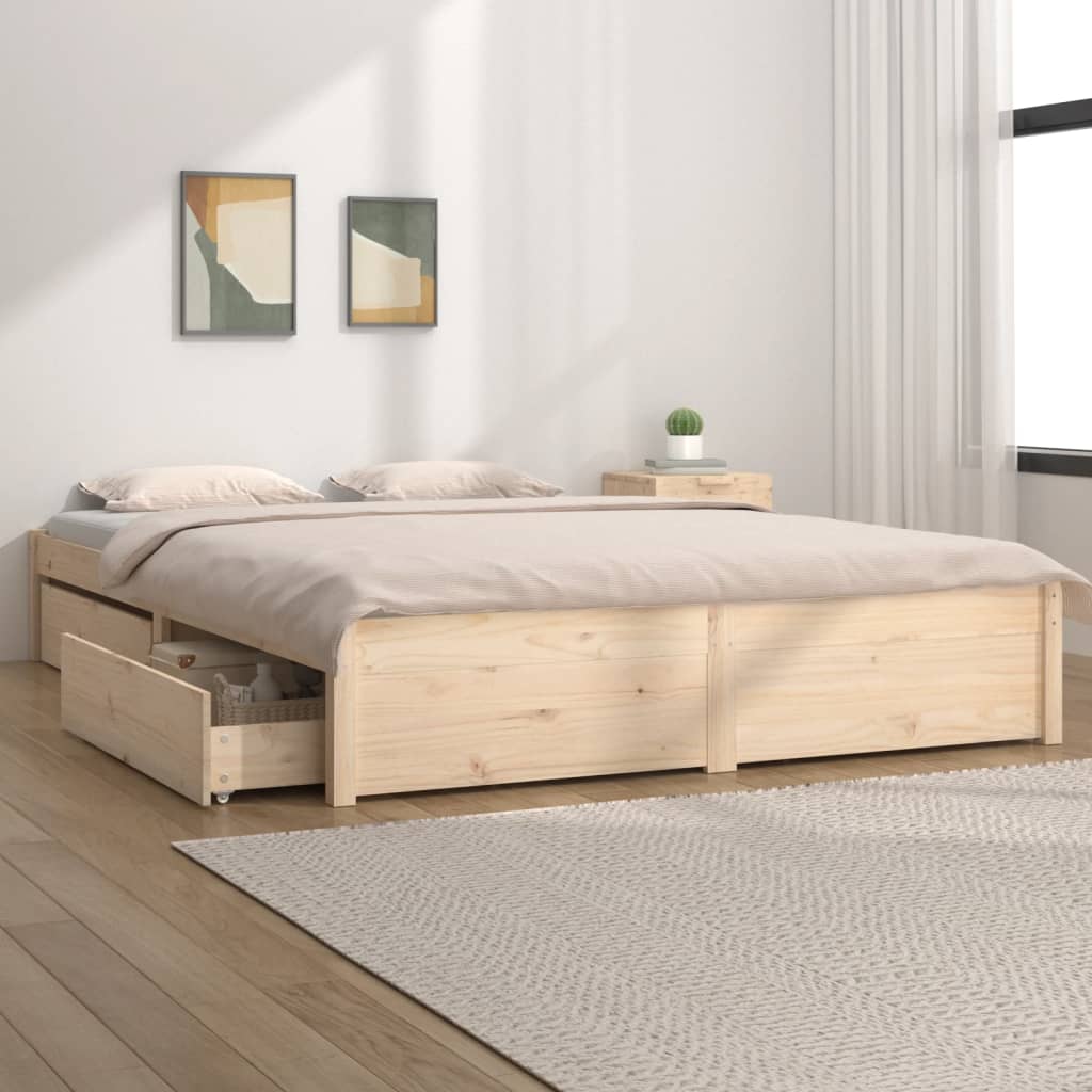 3103507 Bed Frame Without Mattress With Drawers (814933+814998)