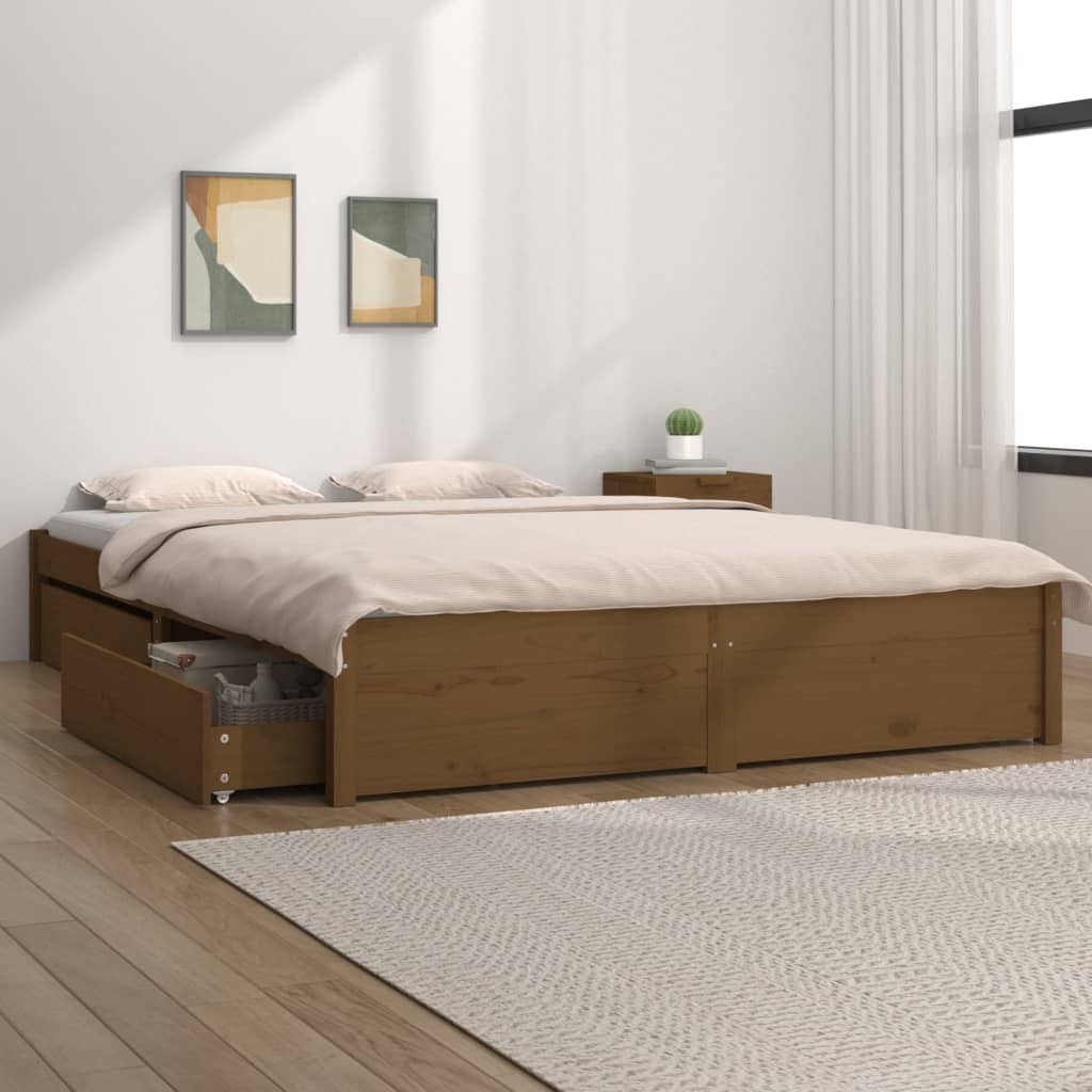 3103507 Bed Frame Without Mattress With Drawers (814933+814998)
