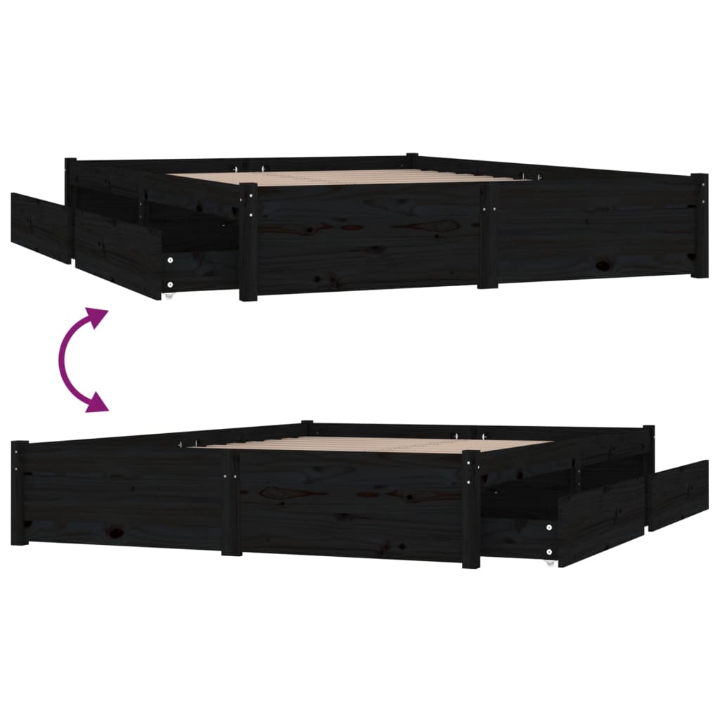 3103507 Bed Frame Without Mattress With Drawers (814933+814998)