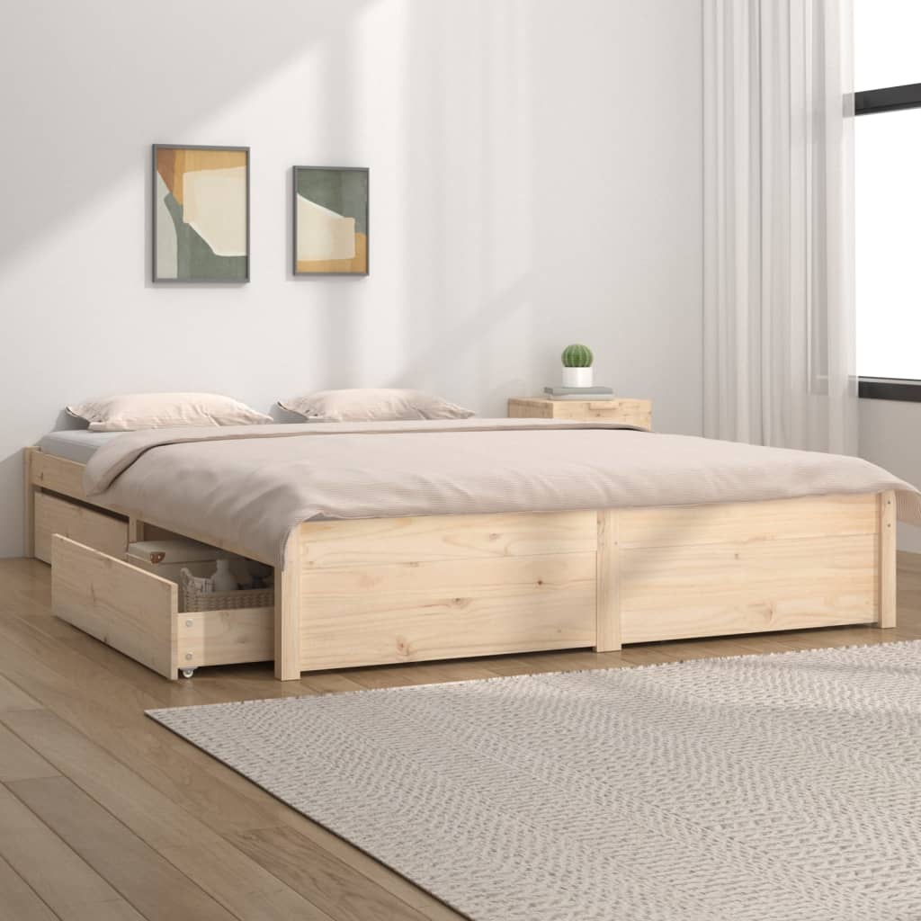 3103507 Bed Frame Without Mattress With Drawers (814933+814998)