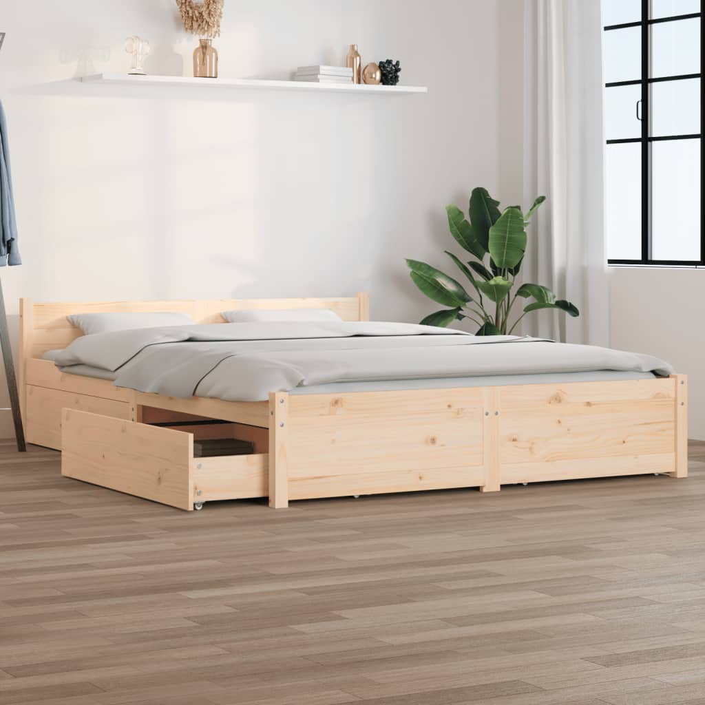 Bed Frame Without Mattress With Drawers