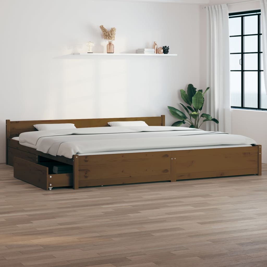 Bed Frame Without Mattress With Drawers