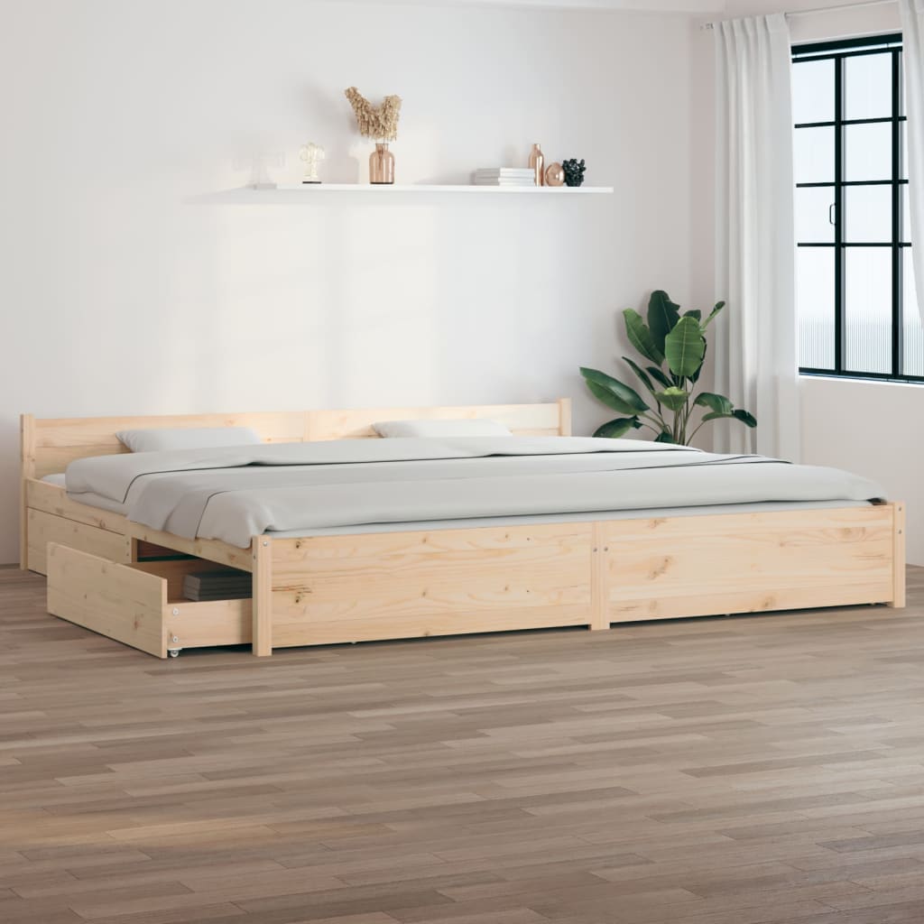 Bed Frame Without Mattress With Drawers
