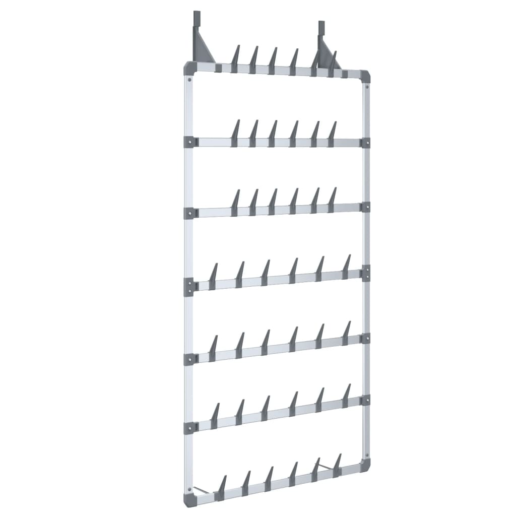 Hanging Shoe Rack Silver 66X13X139 Cm