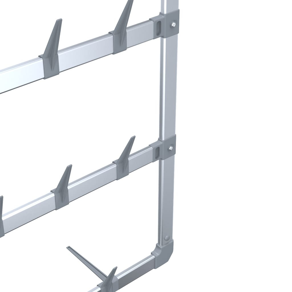 Hanging Shoe Rack Silver 66X13X139 Cm