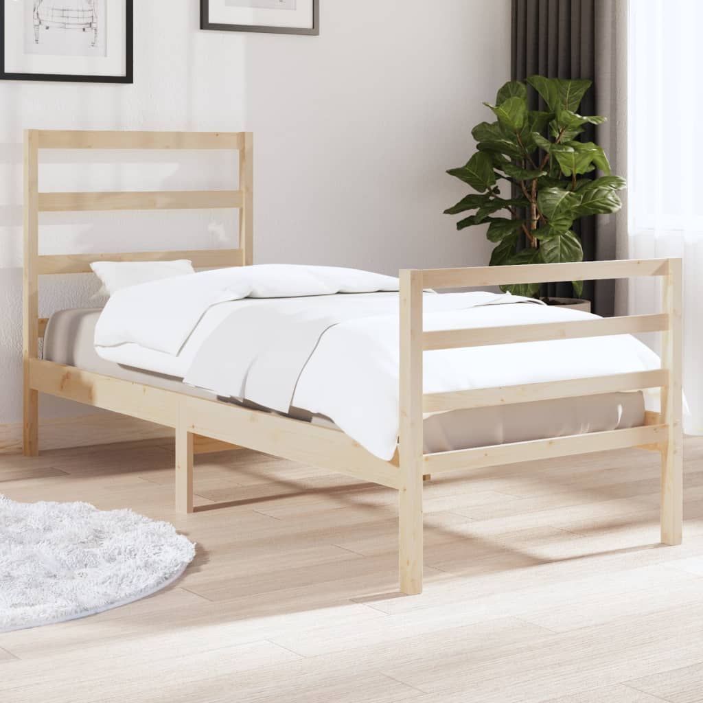 Bed Frame Without Mattress Solid Wood Pine