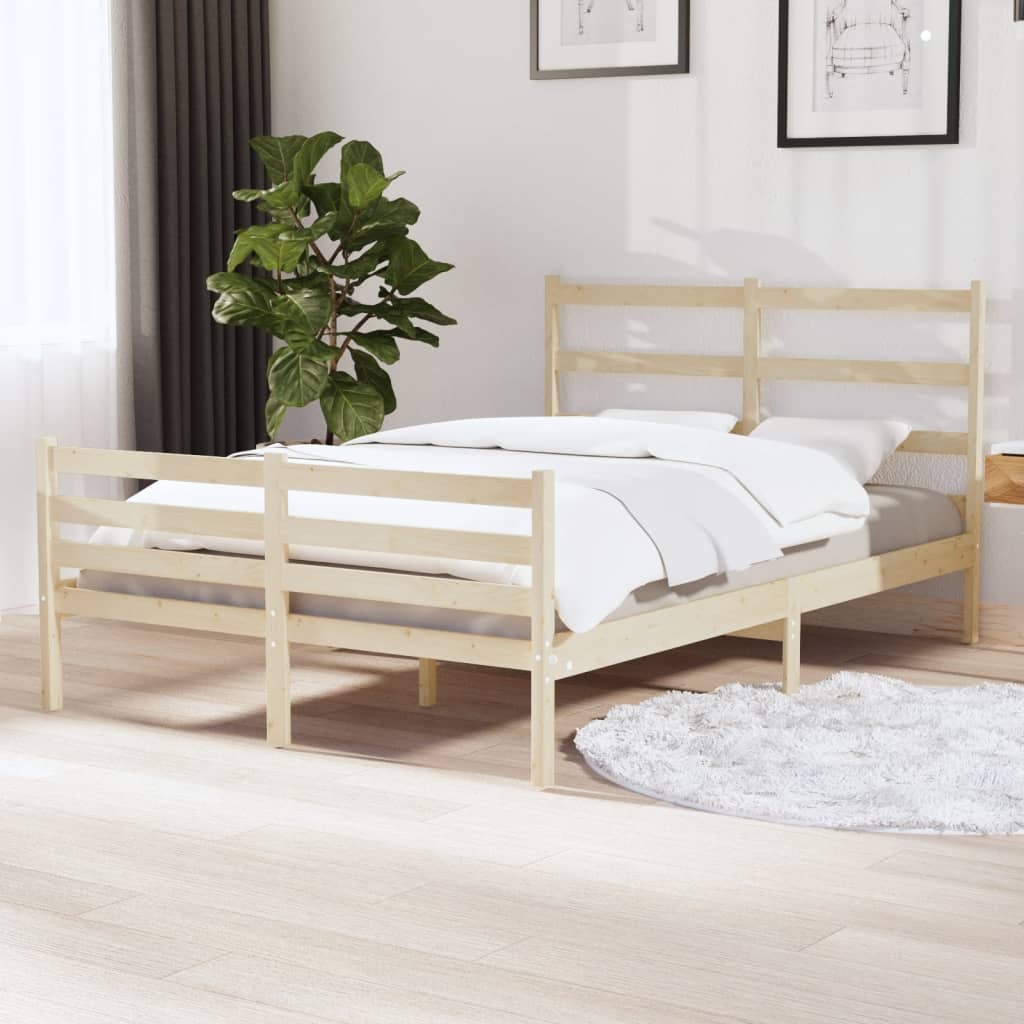 Bed Frame Without Mattress Solid Wood Pine