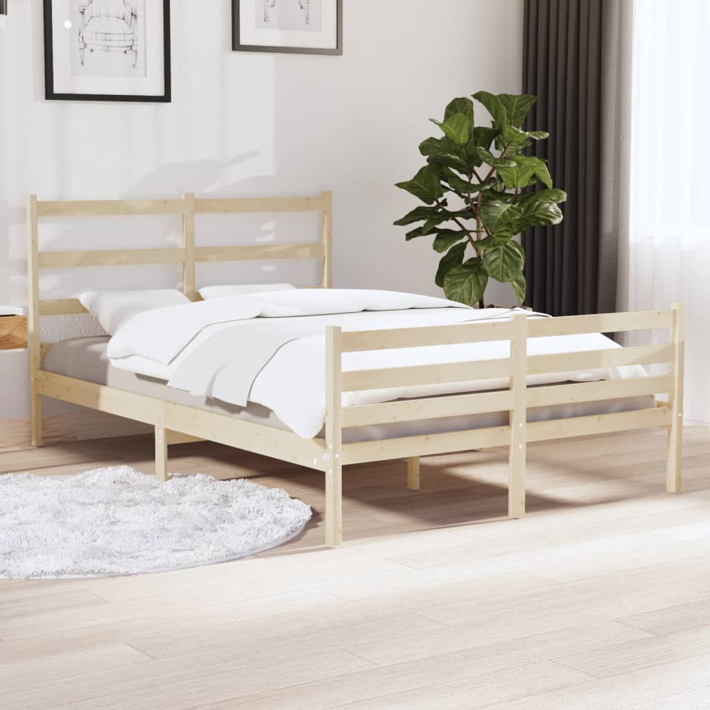 Bed Frame Without Mattress Solid Wood Pine