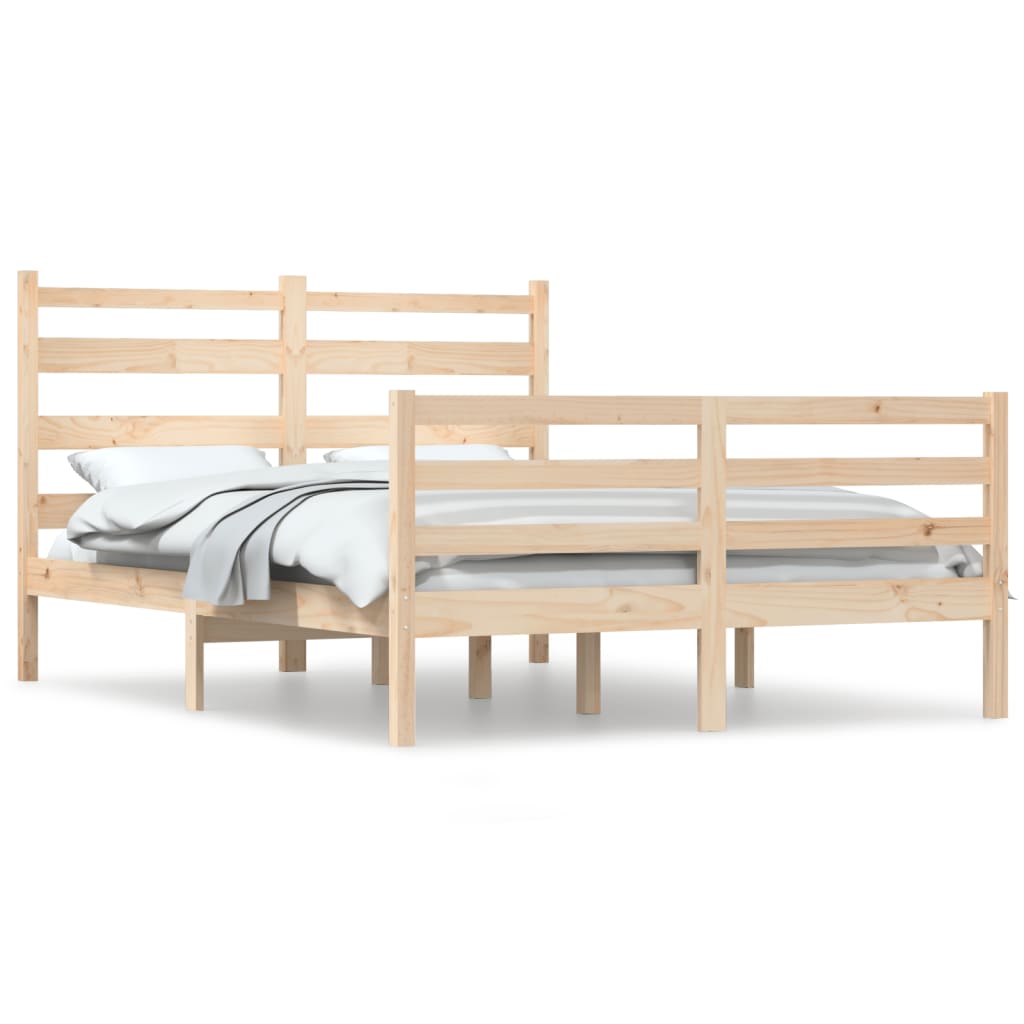 Bed Frame Without Mattress Solid Wood Pine