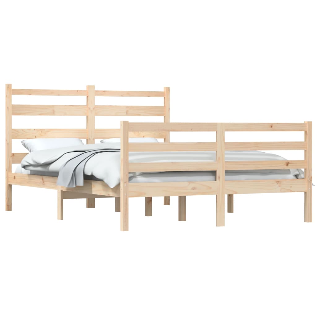 Bed Frame Without Mattress Solid Wood Pine