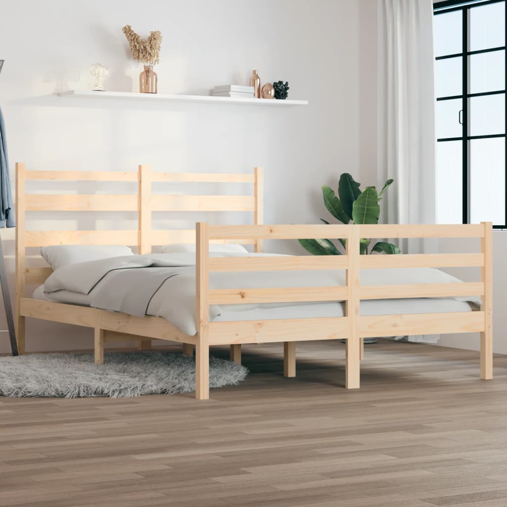 Bed Frame Without Mattress Solid Wood Pine